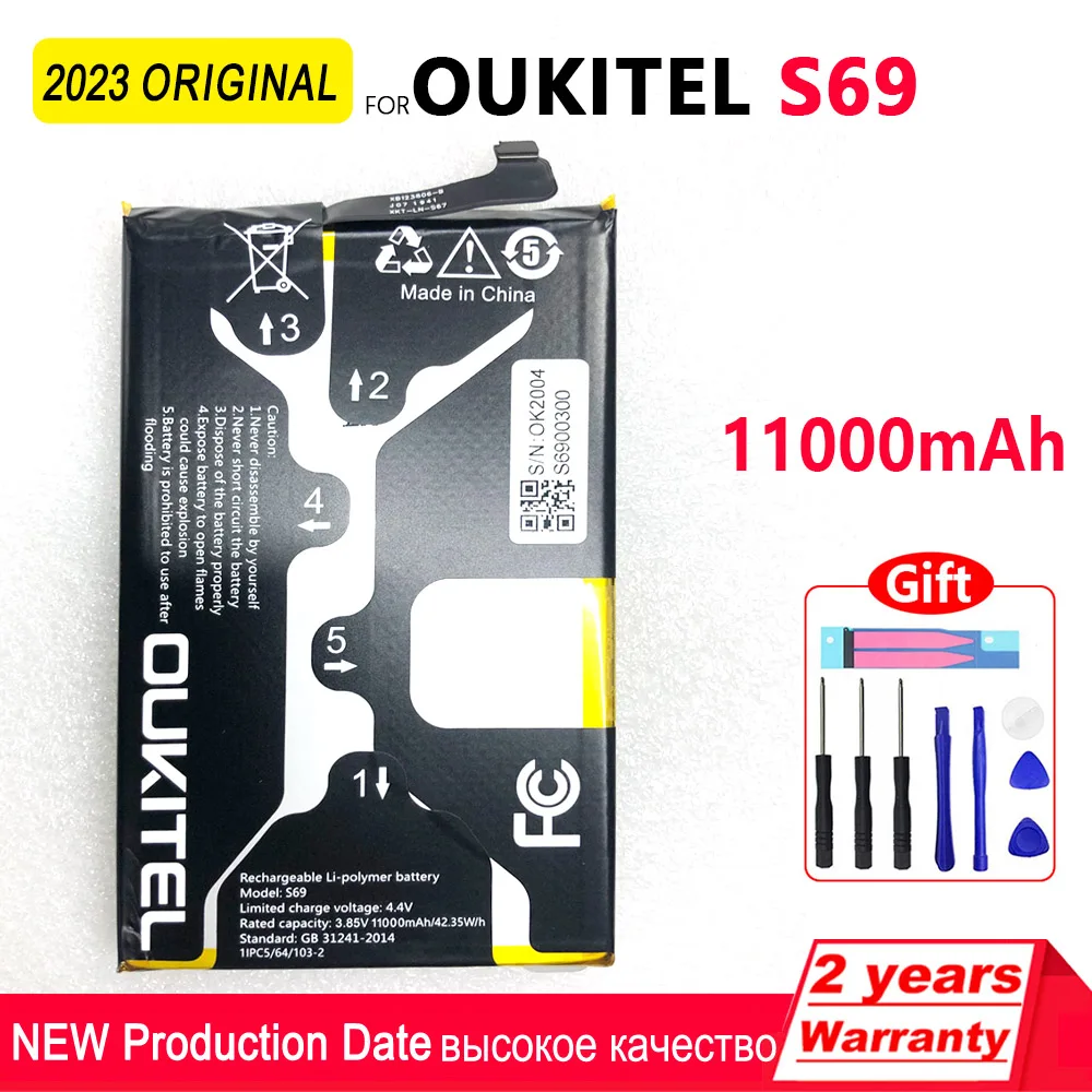 100% New Original 11000mAh OUKITEL S69 Replacement Battery For OUKITEL K13 Pro Mobile Phone Hihg Quality Batteria+Tracking Code