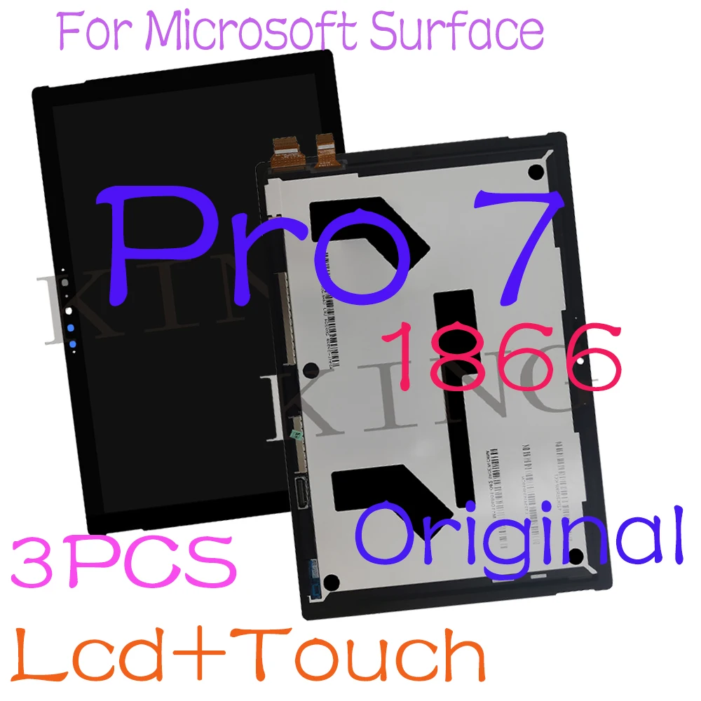 3 Pz/Lotto 12.3 "Lcd Per Microsoft Surface Pro 7 1866 Display Lcd Touch Screen Digitizer Assembly Per Surface Pro 7 Pro7 Display