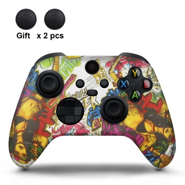 Silicone Case For Xbox Series X/S Controller Protective Skin Gamepad Rubber Skin Thumb Grips Cap Joystick Cover Shell