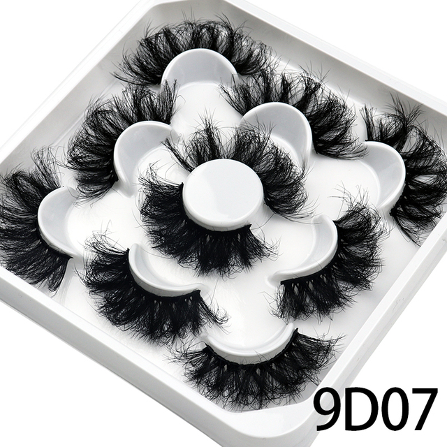 Pairs 25mm 3D Mink Lashes Bulk Russian Volume Fluffy Natural False Eyelashes Thick Dramatic Mink Eyelashes Wholesale maquiagem