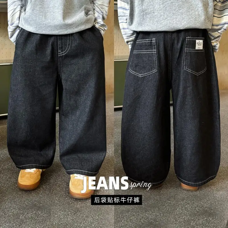 2026년 스타일리쉬한 남아 여아 봄 데님 청바지,  및 어린이 캐주얼 패션 롱 팬..