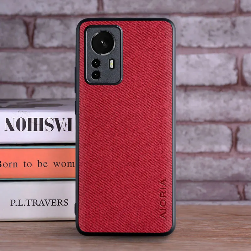 Luxury Textile Leather Case with Ultra-Soft TPU and Hard PC: Premium Camera Protection Design