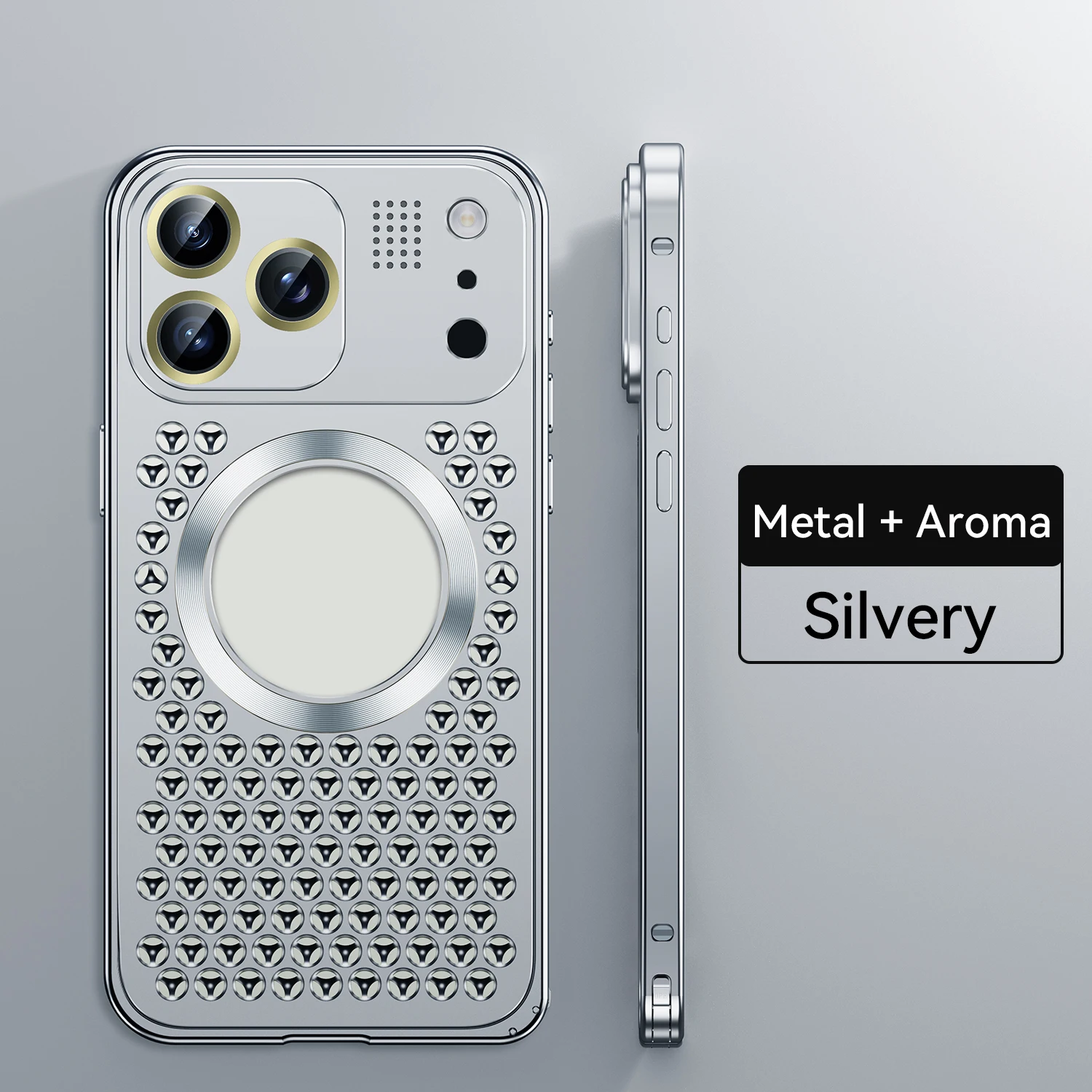 Aromatherapy All-Metal Magnetic Phone Case with Heat Dissipation