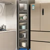 Floor-standing Narrow Storage Cabinet Small Apartment Kitchen Cabinet Home Furniture Multilayer Kitchen Against The Wall Cabinet 1
