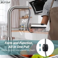 ก๊อกน้ำในครัวแบบดึงออกได้ 360 °   ก๊อกผสมอ่างล้างจานแบบหมุนได้, หัวฉีดน้ำสแตนเลส, ก๊อกผสมน้ำร้อนและน้ำเย็น 3