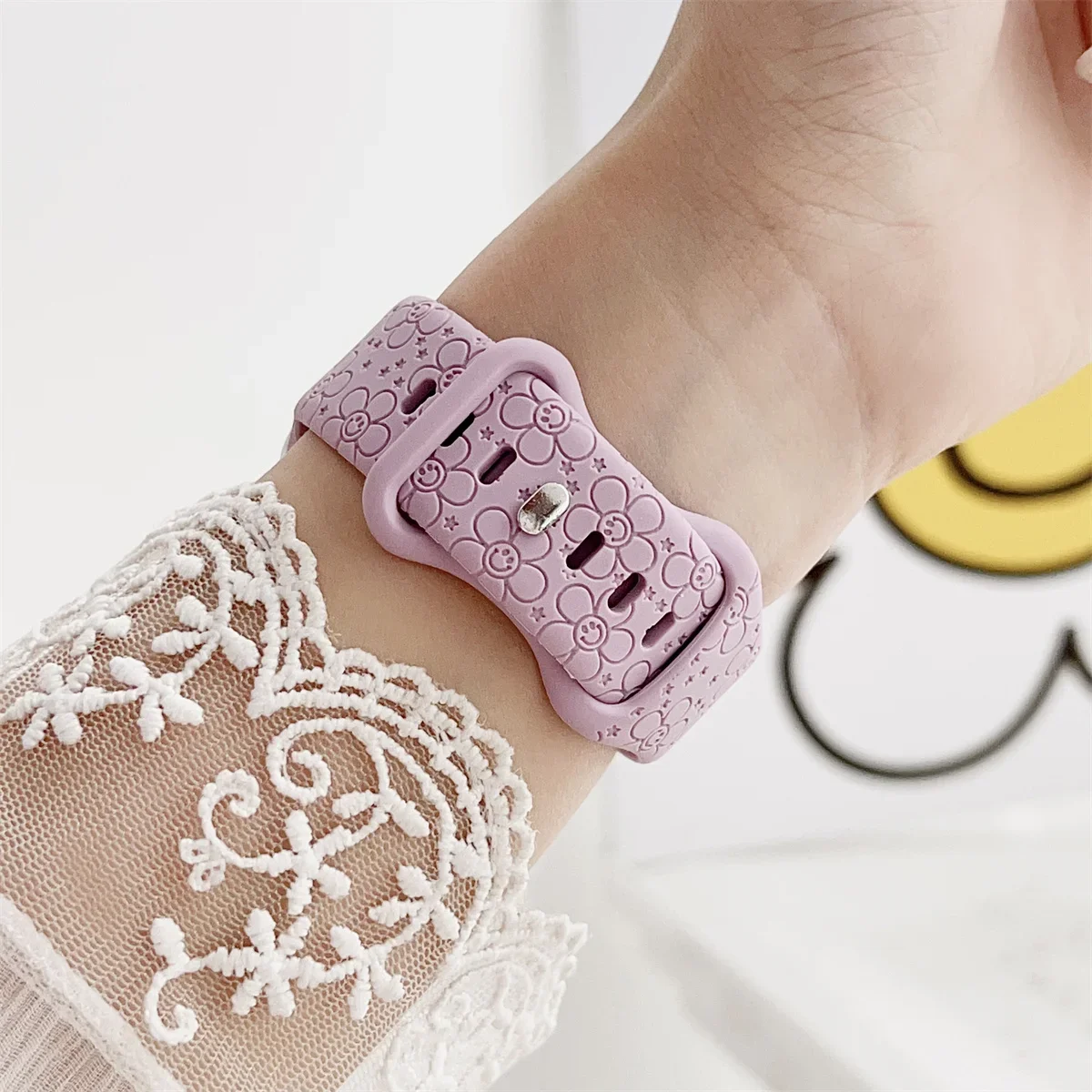 Watch Band For iWatch 42/44/45/49mm 38/40/41mm Silicone Fashion Watch Strap for Watch Series Ultra2 Se 9/8/7/6/5/4/3/2/1_voghion.com