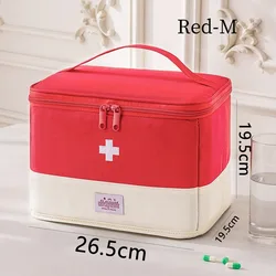 Compact Waterproof Medical Storage Bag - Portable and Eco - Friendly First Aid Organizer (Red - M)