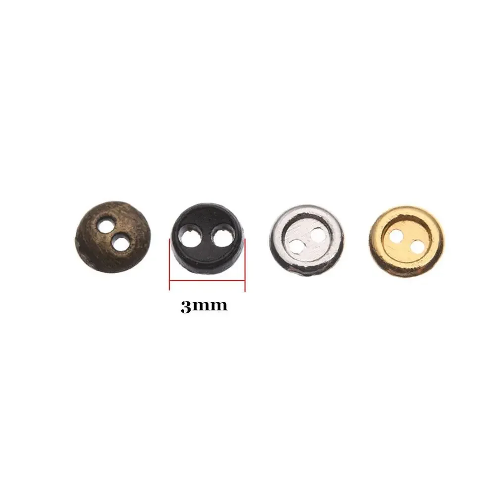 Metal Miniature Doll Clothes Buckles Buttons for DIY Dollhouse Accessories