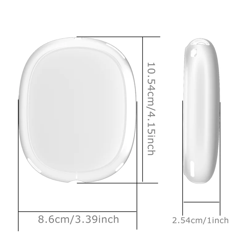 Custodia Morbida Antigraffio Trasparente Da 2 Pezzi Per Airpods Max Tpu Custodia Per Cuffie Antiurto Wireless Blu