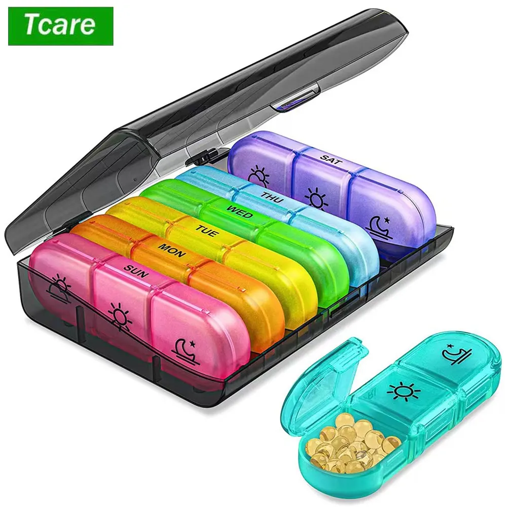 Plastic Small Pill Box Portable Travel Daily 6 Compartments Medication  Dispenser Organizer Waterproof Vitamin Fish Oil Container - AliExpress