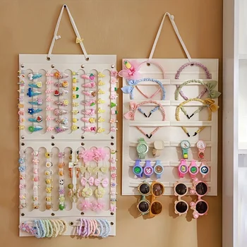 1pc Hair Accessories Hanging Storage Organizer Wall Decoration Hair Bows Storage Hair Clips Hair Rope Glasses Organizing Storage 1