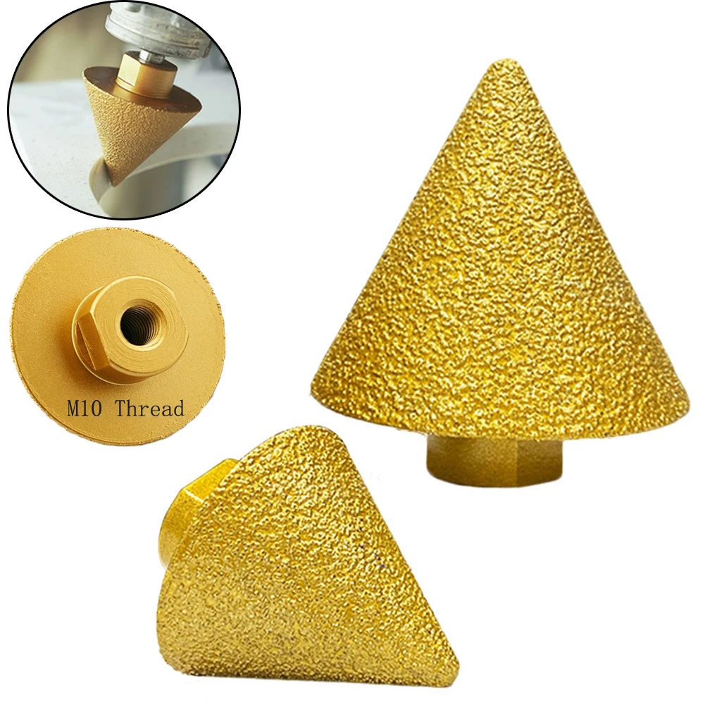 

1pc M10 Thread Diamond Beveling Chamfer Bit Dia 38/50mm Milling Bit For Tile Stone Ceramic Porcelain Round Bevel Trimming