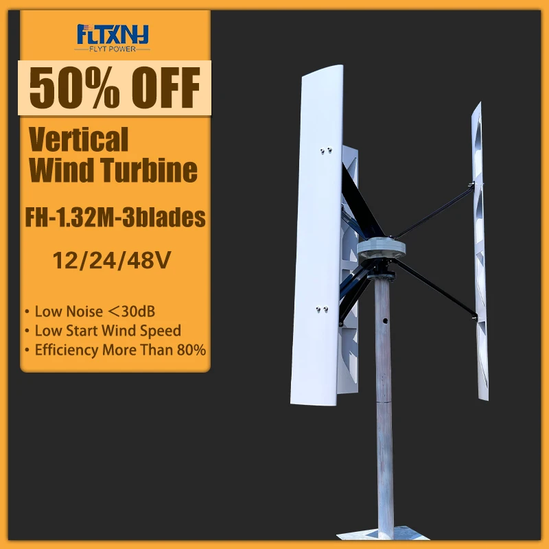 Hot 6kw 8kw 10kw Vertical Axis Wind Power Turbine 12v 24v 48v Wind Generator With MPPT Hybrid Controller For Homeuse Free Energy