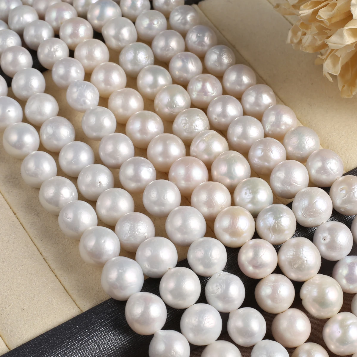 Natural Freshwater Baroque Pearls Large Round Beads 10-11mm Jewelry Production DIY Necklace Bracelet Accessories Gift
