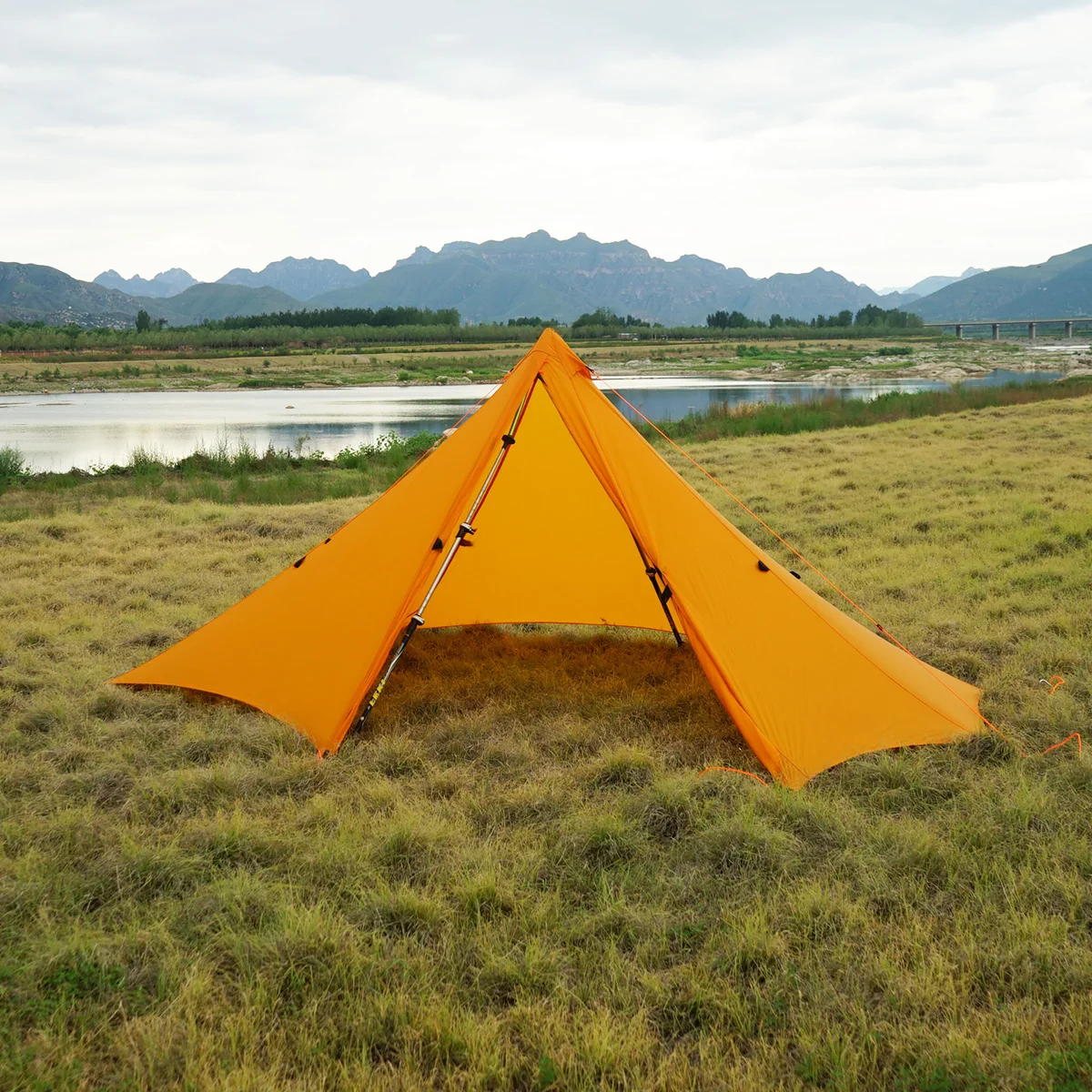 Knot Hufu1 Outdoor Camping Pyramind Tent Lightweight 20D Double Silicone Hiking Traveling Backpack 1P-2P Octagonal Tent