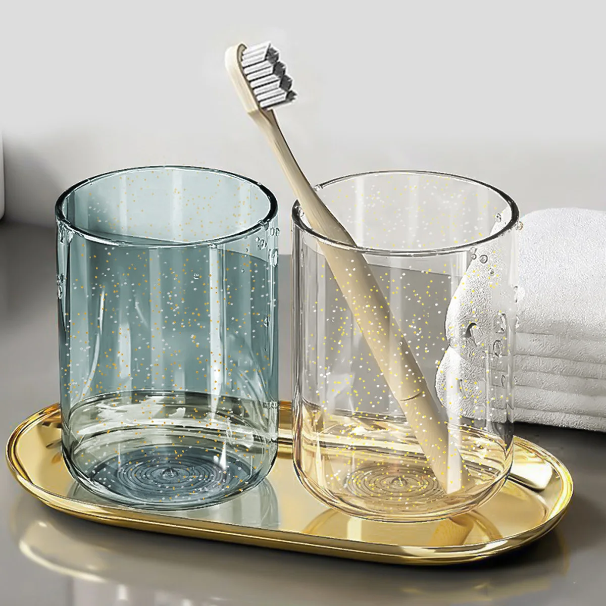 Tragbarer Zahnputzbecher Für Das Badezimmer Rund Und Farbig_voghion.com