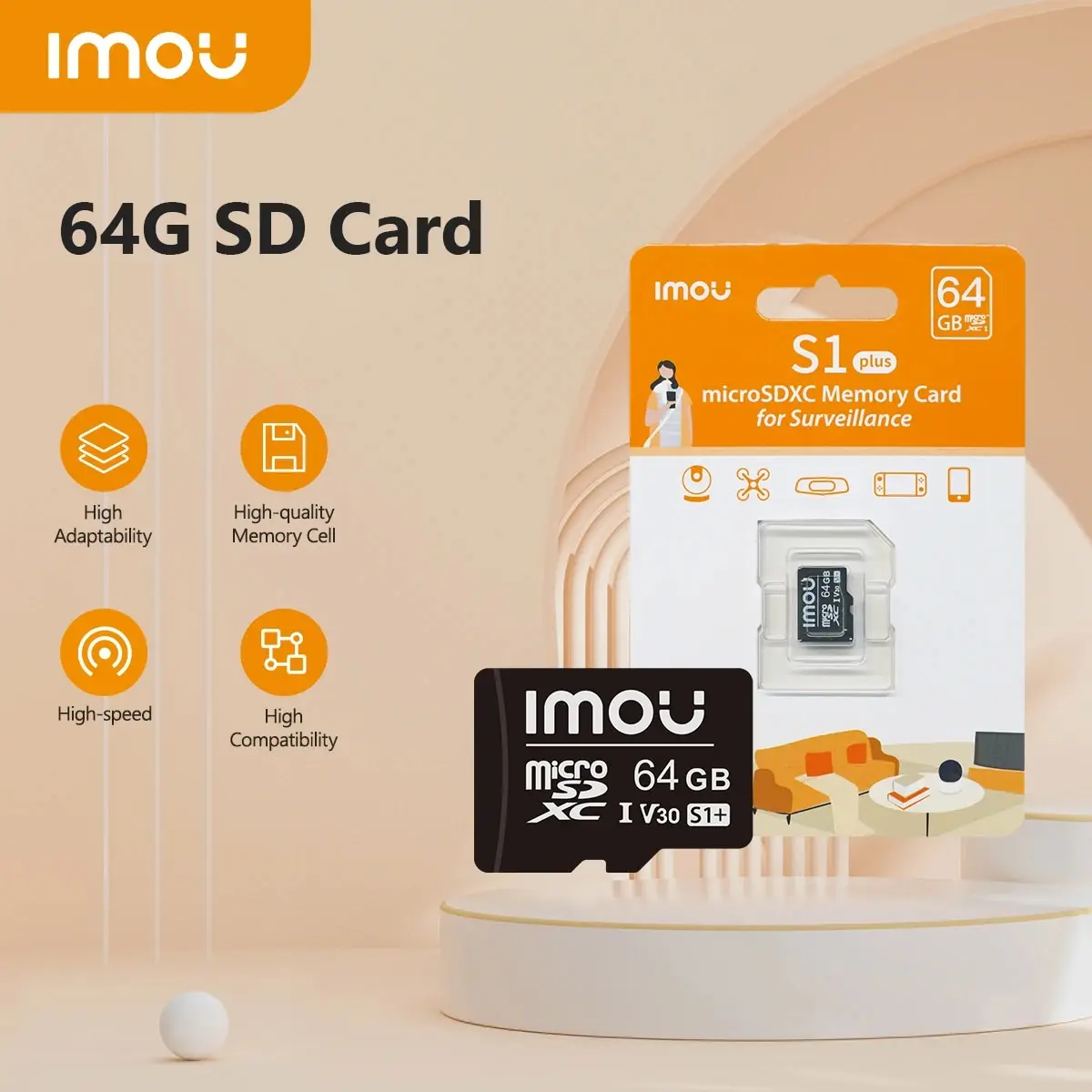 SD Card High-speed 32G 64G 128G 256G High Adaptability High Compatibility Exclusive MicroSDXC Card for Surveillance