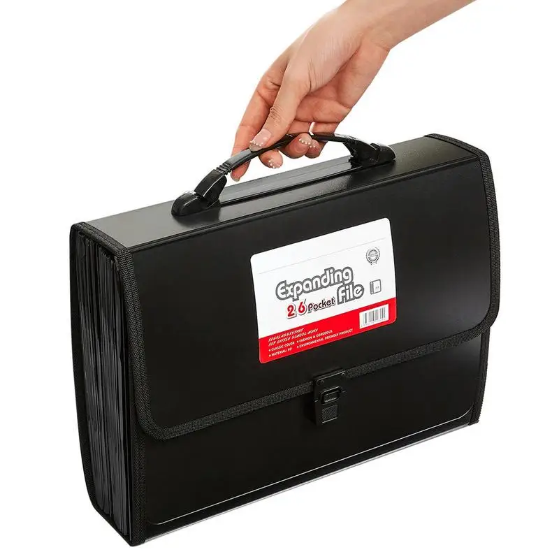 

Accordion Filing Folder 26-Layer Portable Storage Folder Storage Tool With Blank Tabs For Coupons Bills Files Papers And