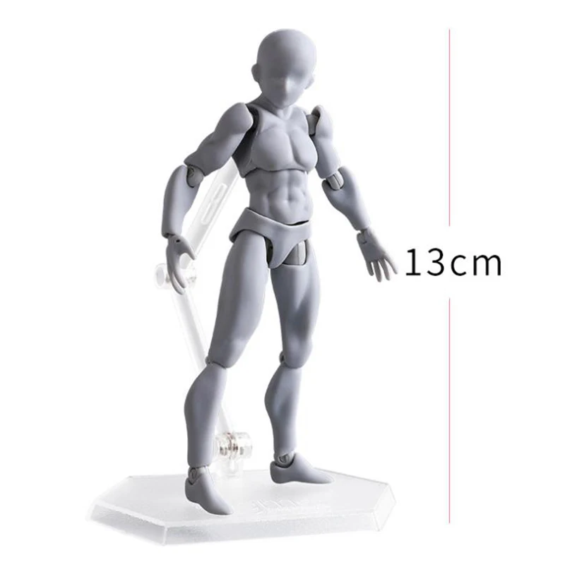 1 conjunto 13cm artista arte pintura anime figura esboço desenhar masculino  feminino corpo móvel figura de ação brinquedo modelo desenhar manequim -  AliExpress