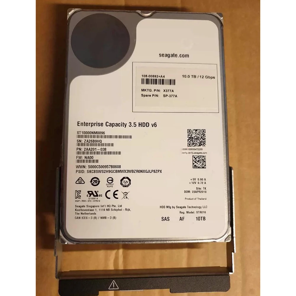 10T 3.5 SAS 12g For NetApp DS460C Hard Drive X377A SP-377A 108-00592+A4
