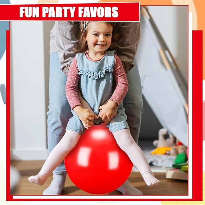 Children's PVC Toy Handle Jump Ball Elastic Ball Inflatable Elastic With Handle Jumping