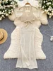 SINGREINY Summer Backless Beach Dress Women Deep V Neck Sleeveless Solid Lace Up Design Hollow Out Sexy Halter Vacation Dresses 5