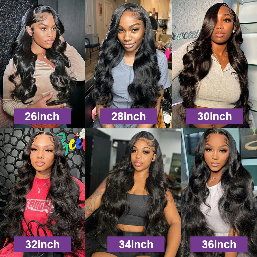 30 Inch Body Wave Lace Front Wig 13x4 360 Full Lace Wig Human Hair Pre Plucked 13x6 Hd Transparent Lace Frontal Wigs For Women