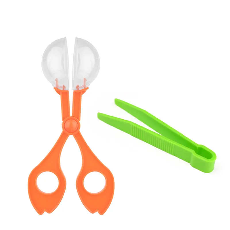 Plastic Scissor Clamp & Tweezers For Children Exploration Toy Kits Kids 