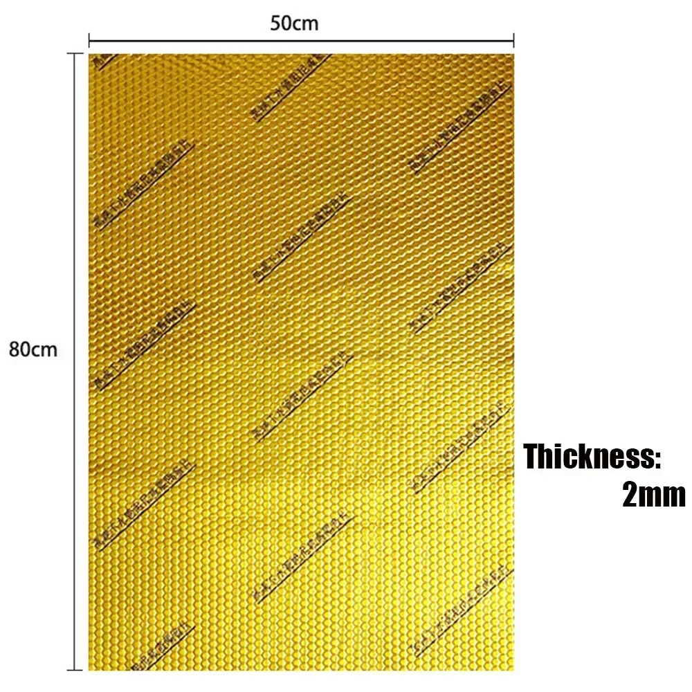 Car Sound Mat Proofing Deadener Heat Noise Insulation Deadening Mat Hood Closed Cell Foam Accessories 500*800mm 2mm