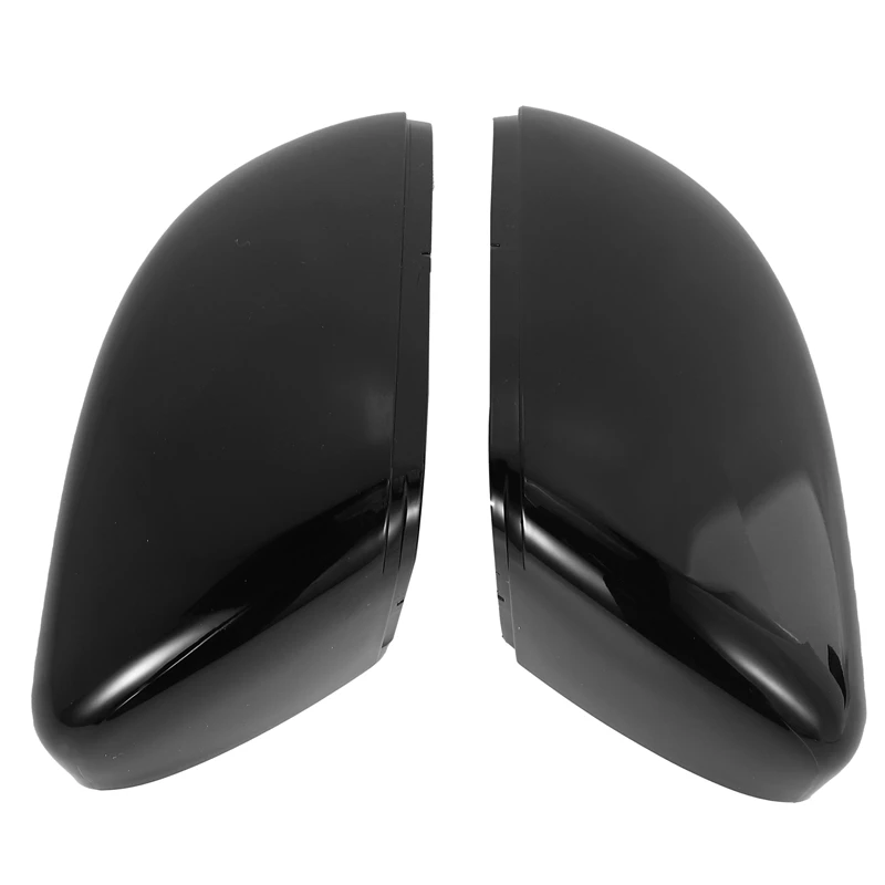 

Left+Right Gloss Black Wing Door Rear View Mirror Cover For Vw Touran Golf Mk6