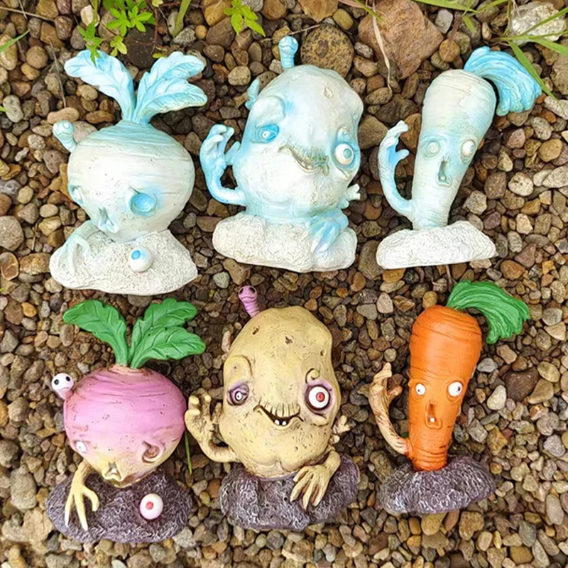 

Creative Fruit and Vegetable Zombie Decorative Figurines Halloween Decoration Crafts Ornament Garden Home Decoration Accessories