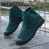 Fashion Male Flats Men Designer Vulcanize Shoes Waterproof Sneakers Men High Top Shoes Canvas Lace-up Men Casual Shoes Daily 2