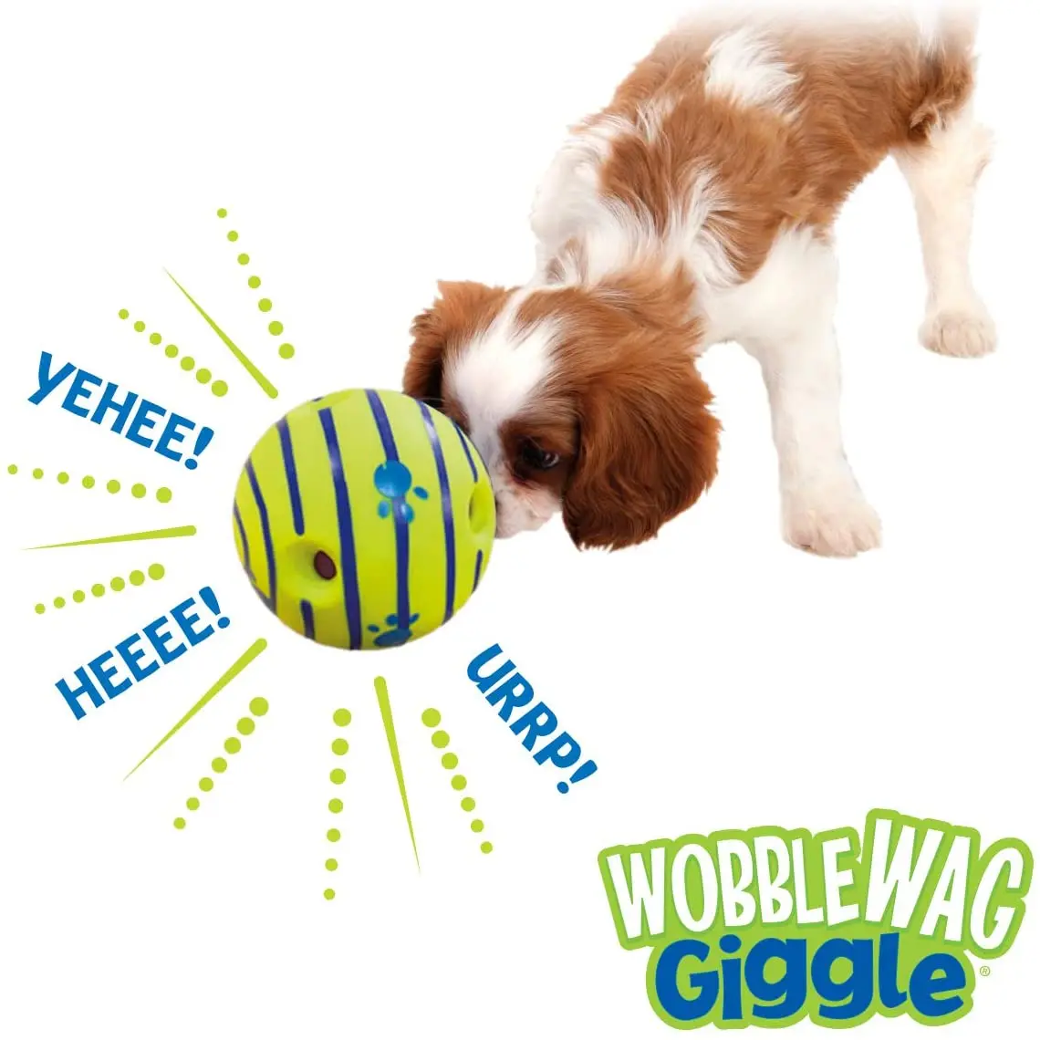 Wobble Wag Toy Para Animais De Estimação, Bola De Brilho, Brinquedo Interativo Do Cão, Sons Divertidos, Quando Rolados ou Abalados, Animais De Estimação Saber Melhor Como Visto Na TV