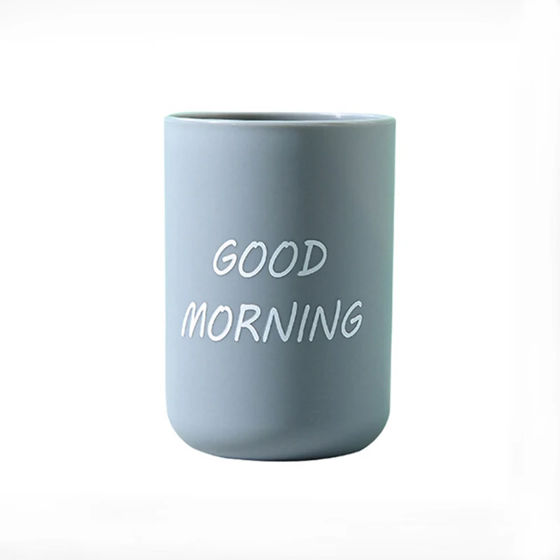 1PC Simple Travel Portable Washing Cup Home Bathroom Couple Plastic Good Morning Toothbrush Holder Cup Storage Cup