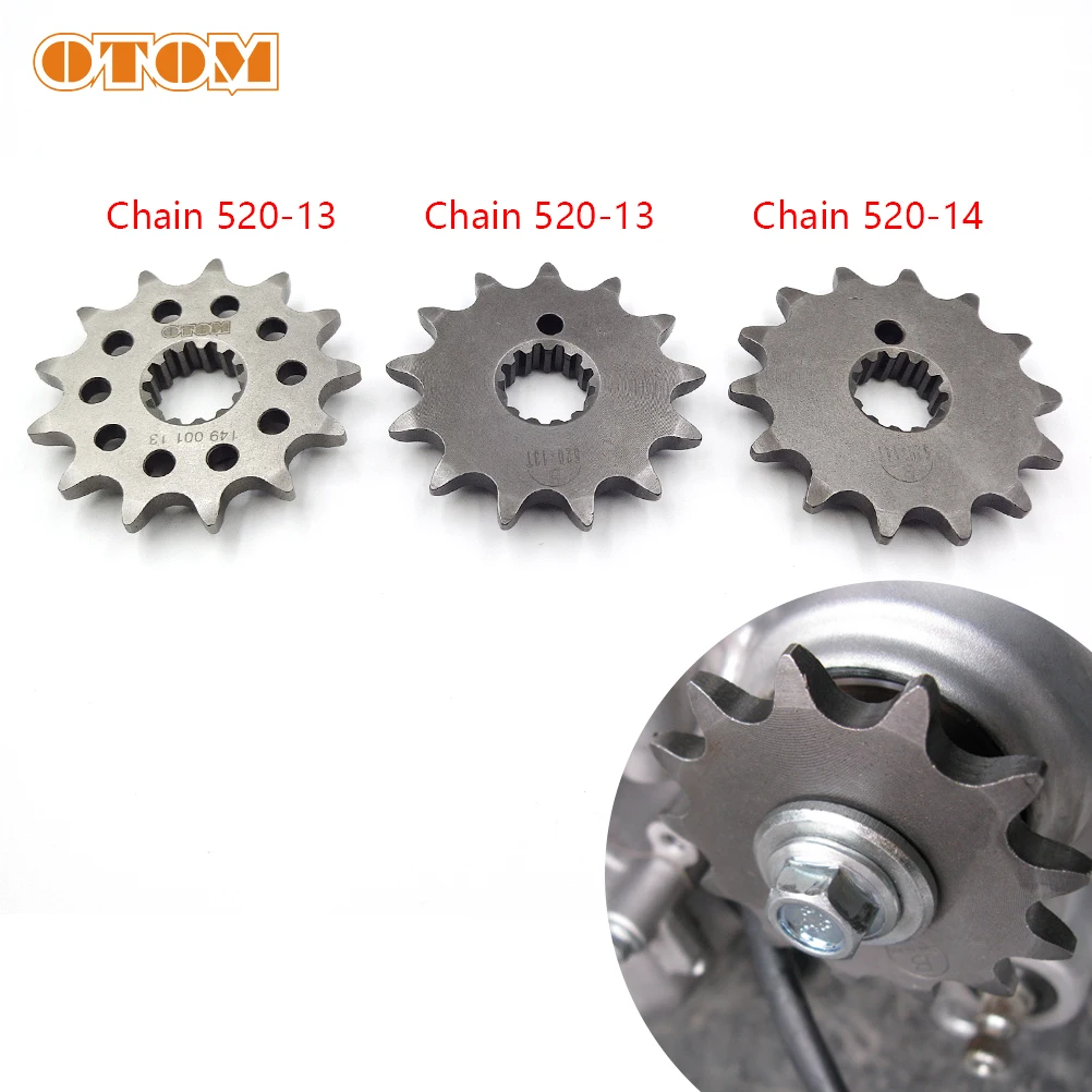 OTOM For ZONGSHEN NC250 Motorcycle Small Chain Sprocket Dirt Bike Enduro Accessories 520 Type 13