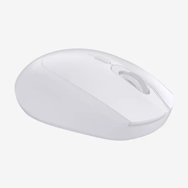 Portable Computer Mouse 2 4G with USB Receiver Noiseless Wireless Mouse for PC Tablet Laptop White