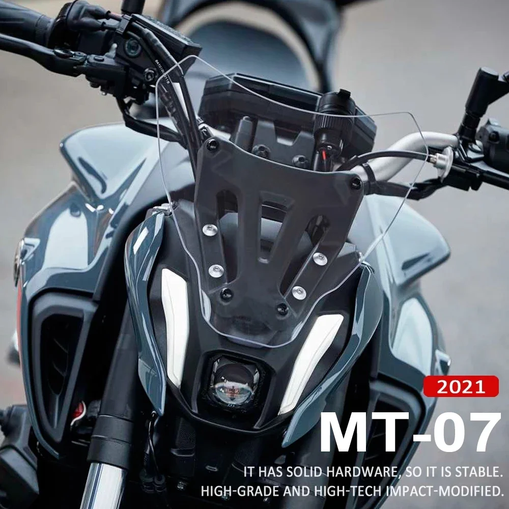 

For YAMAHA MT-07 MT07 MT 07 2021 2022 2023 Motorbike Front Windshield Windscreen Windproof Air Wind Screen Deflector Accessories