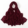 Châles en coton rayonne pour femmes musulmanes, Hijab Modal, écharpe unie, grande taille, Turban islamique, bandeau 190x85cm