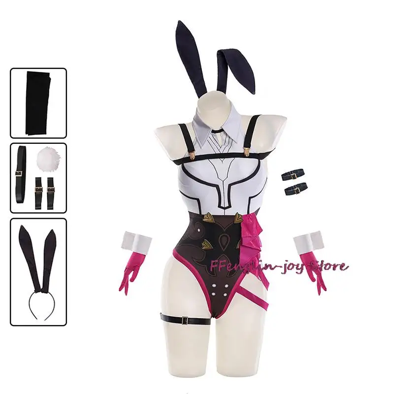 

Kafka Cosplay Anime Game Honkai: Star Rail Costume Bunny Girl Combat Uniform Women Halloween Party Role Play Clothing Outfit