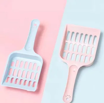 New pet cat litter shovel Candy-colored high-value horizontal handle cat toilet shovel feces cleaning cat cleaning supplies