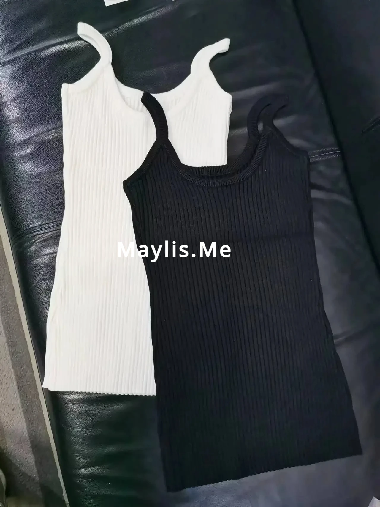 

Maylis.Me 132164 Fashion Classic Trendy Luxury Designer Women Summer Bottomed Shirt Basics Embroidery Logo Knit Tank Vest Top