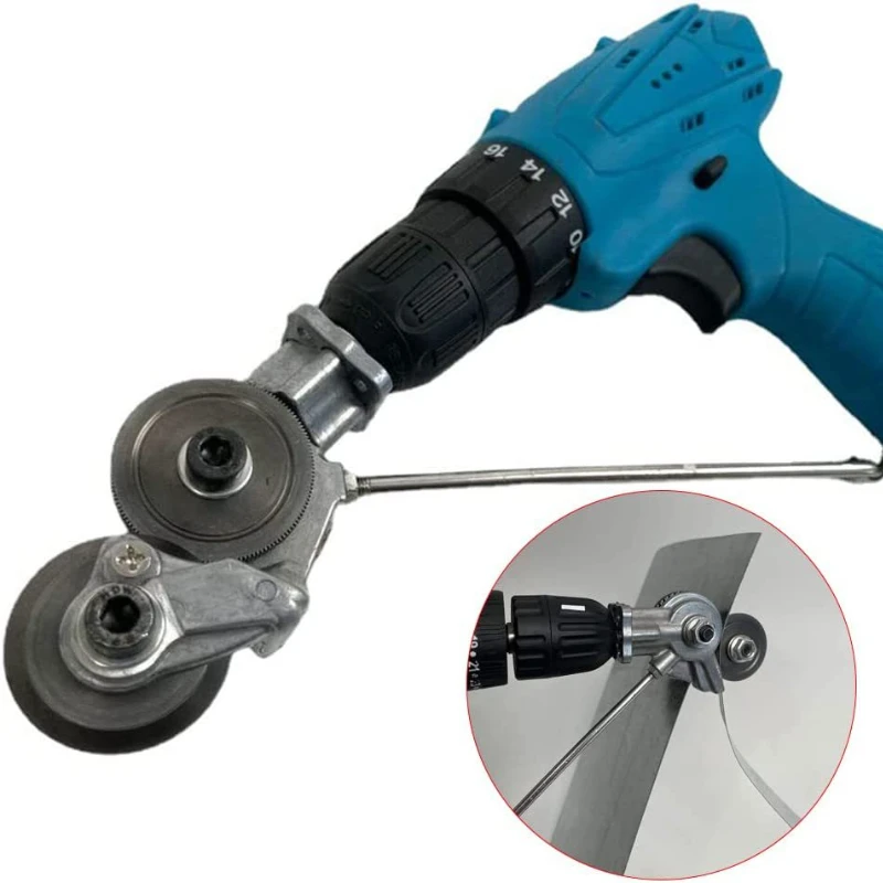 

Electric drill plate cutter metal sheet adapter tools Attachment Punch Tool Sharp Scissor Kit Cutting Steel Alloy Plastic