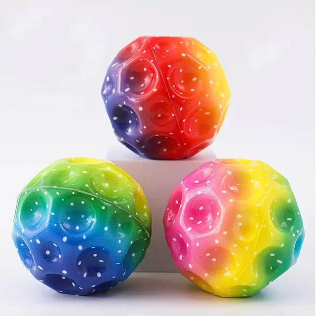 Useful Hole Ball Soft Anti Gravity Rubber Bounce Ball 66mm Extreme High Bouncing Balls Outdoor Games Sport Toys Anti Stress Ball 6
