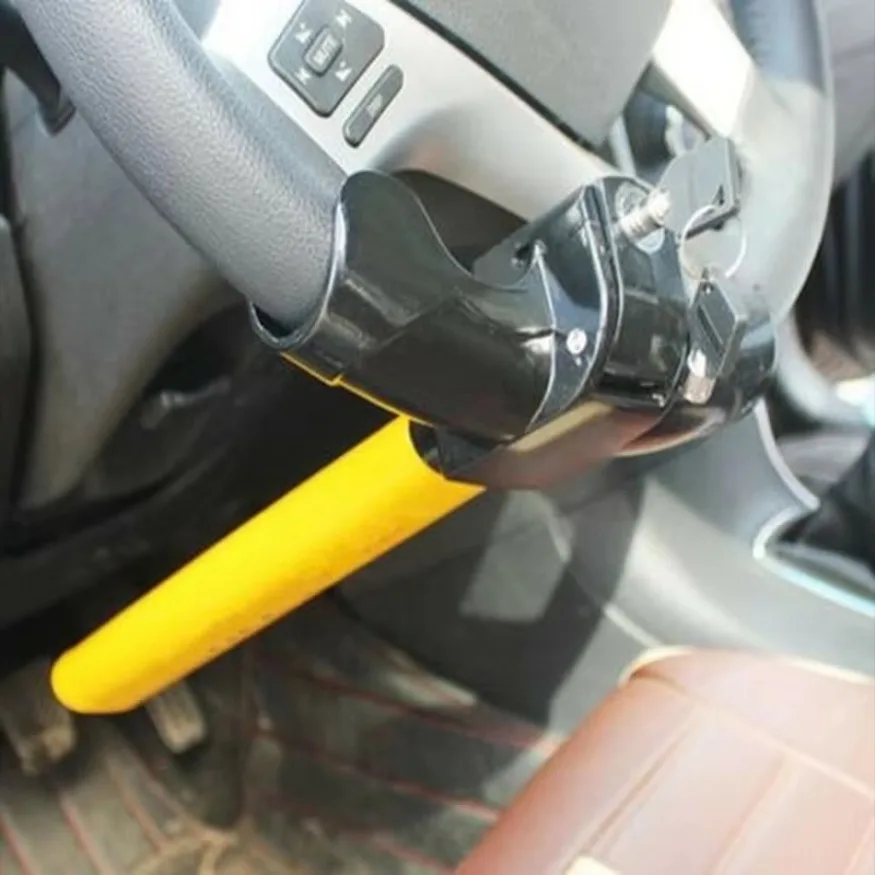 1x Car Steering Wheel Anti-theft Lock Security Rotary Steering Security Device Tool auto parts