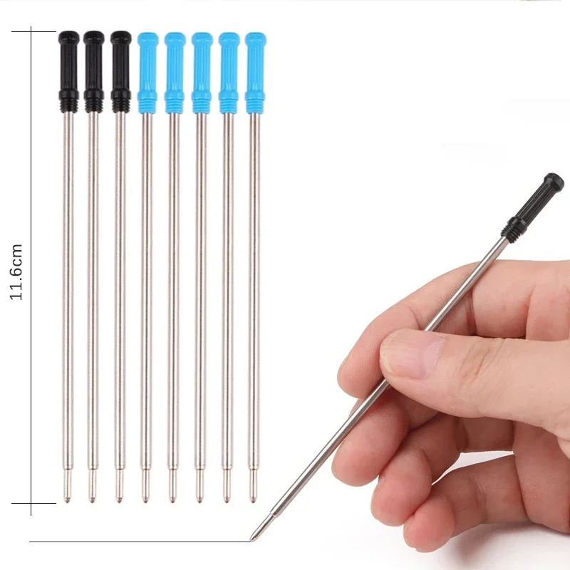 20pcs/lot 11.6cm Special Metal Pen Refills for Roll Ball Pen 0.5mm Ballpoint Pen Rod Signing Pen Refill Office School Stationery 2