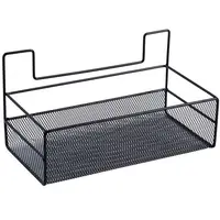 Black Wall-Mounted Bathroom Shelf Shower Shampoo Rack Kitchen Condiment Storage Basket Toilet Soap Holder Bathroom Organizer 2