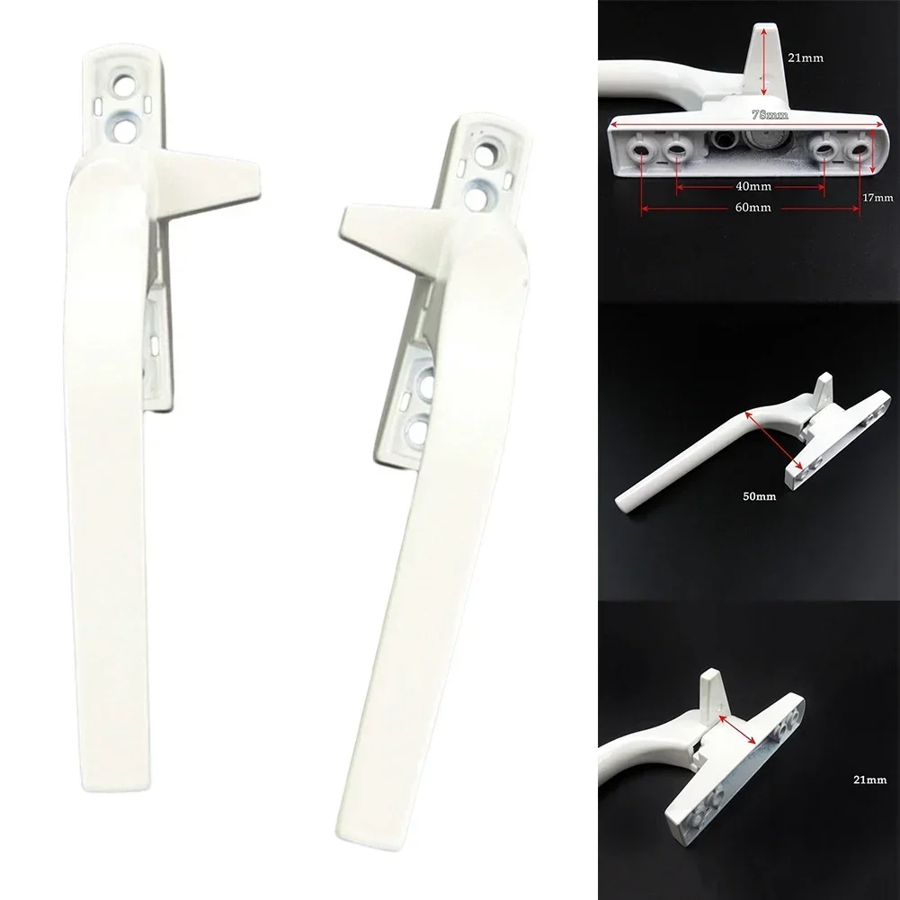 Window Handles Left Right Hand Aluminum Alloy External Flat Handle 7mm Wide Universal For Window Window Accessories Building Hardware