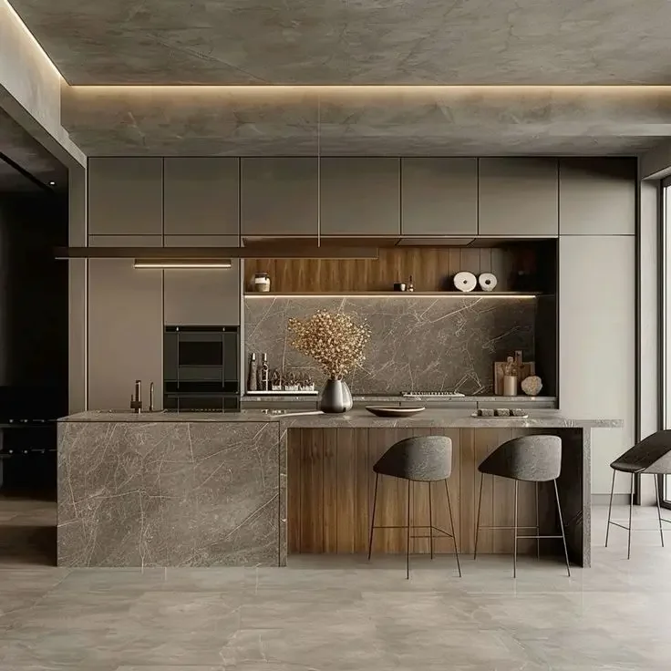 CBMmart House Design Full Modern Kitchen Cabinets Wooden Style Kitchen Furniture China Cabinets With Island