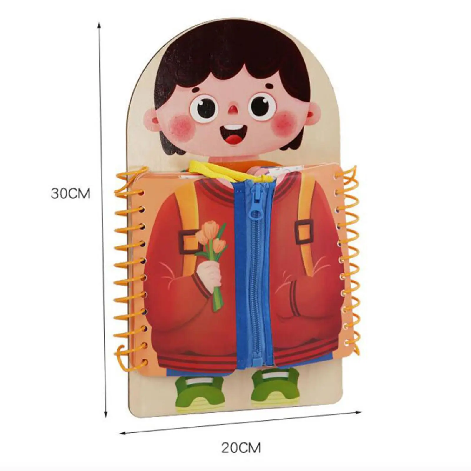 

Busy Board Montessori Toy Early Educational Basic Skills Clothes Buckle Zipper Activity Board Travel Toy for Baby Hoilday Gifts