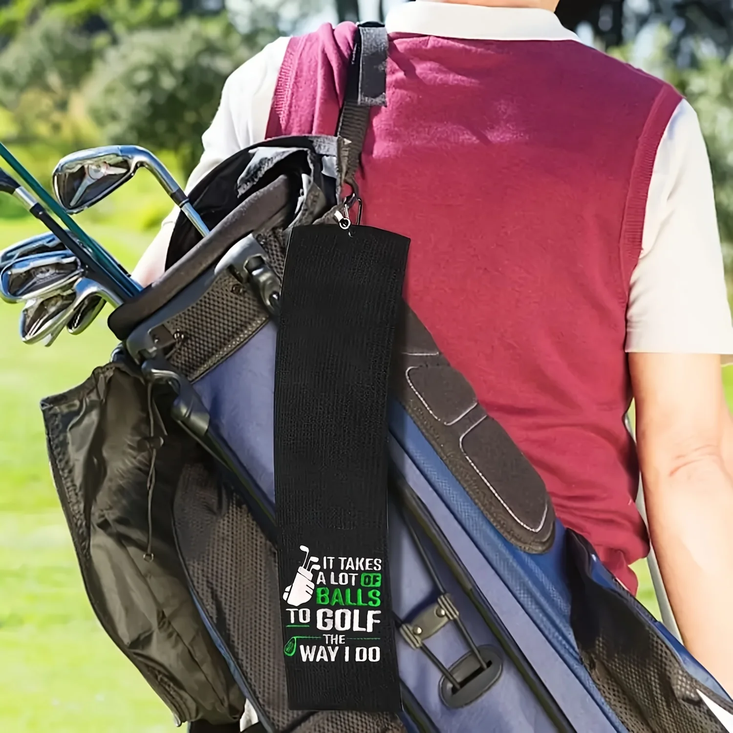 Funny Microfiber Premium Golf Towel Embroidered Golf Towels Bags Men&Women Accessories Men Golfers golf towel